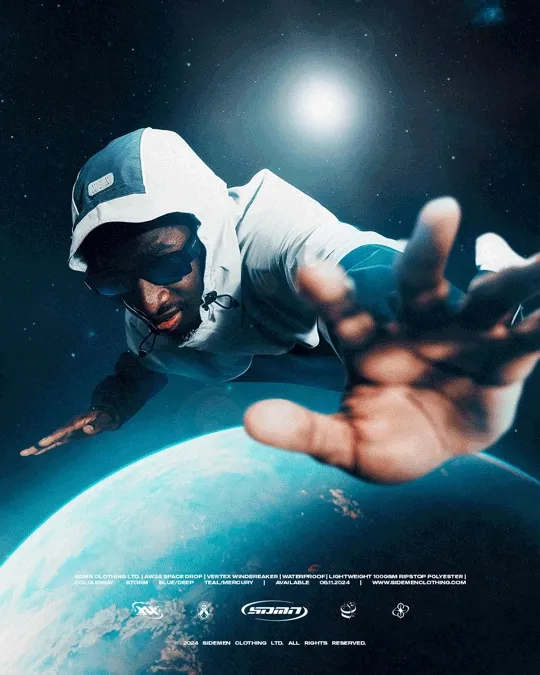 GIF of Sidemen from the AW24 Space Shoot