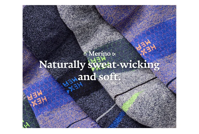 Naturally sweat-wicking and soft.