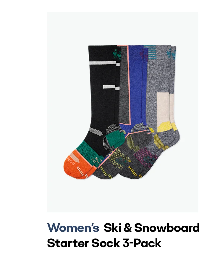 Women's Ski & Snowboard Starter Sock 3-Pack