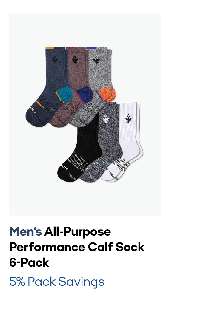 Men's All-Purpose Performance Calf Sock 6-Pack