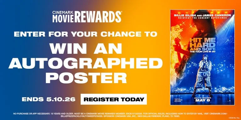 BILLIE EILISH HIT ME HARD AND SOFT: THE TOUR LIVE IN 3D | ENTER FOR A CHANCE TO WIN AN AUTOGRAPHED POSTER | ENDS 5.10.26 | REGISTER TODAY >