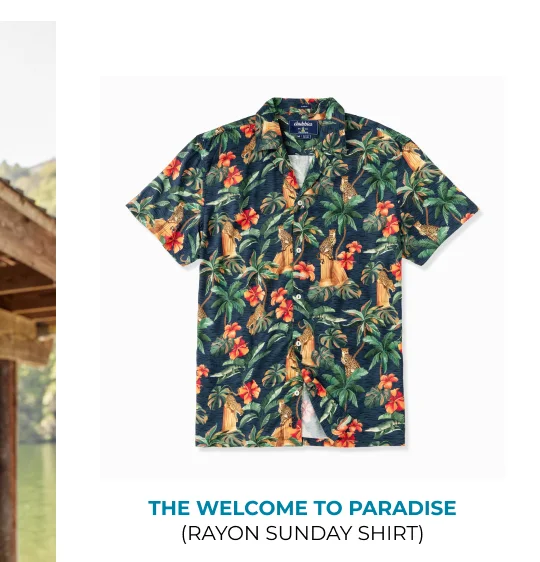 Rayon Sunday Shirt: The Welcome to Paradise