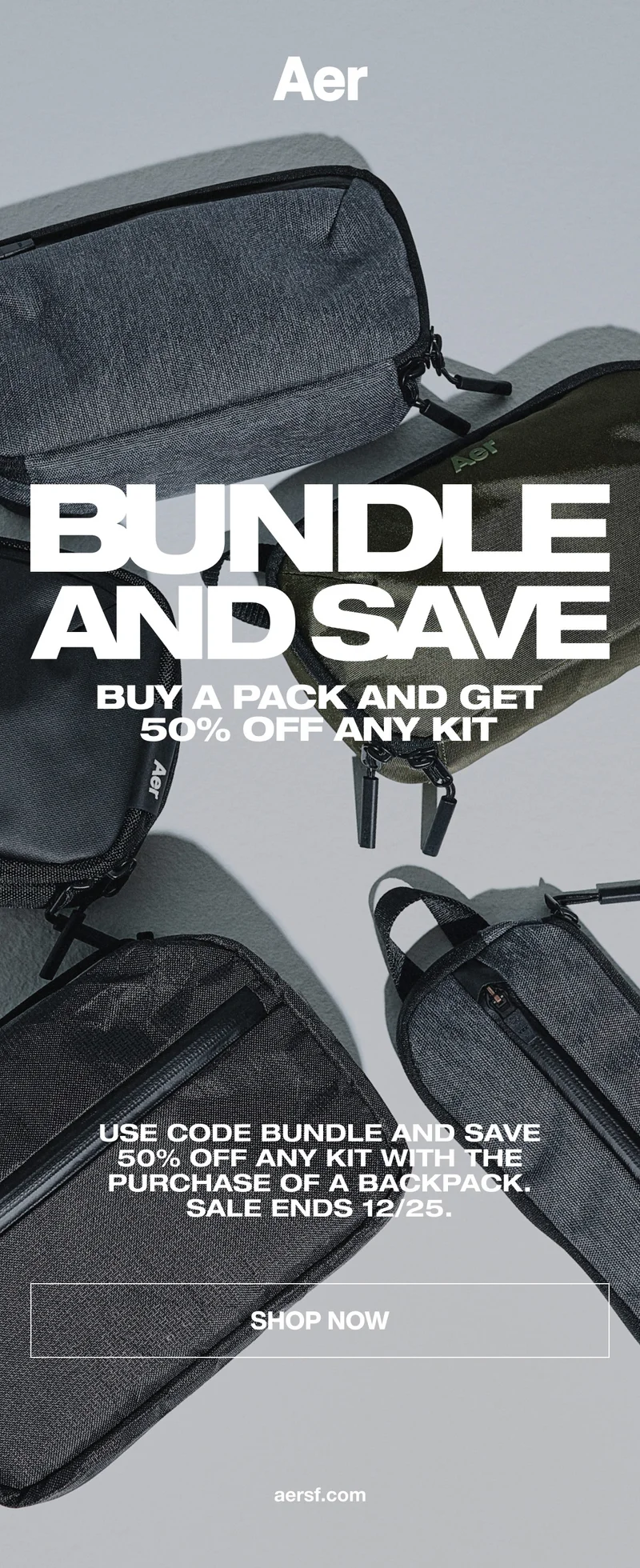 A photo of Aer's award-winning kits for its 2024 Bundle and Save sale