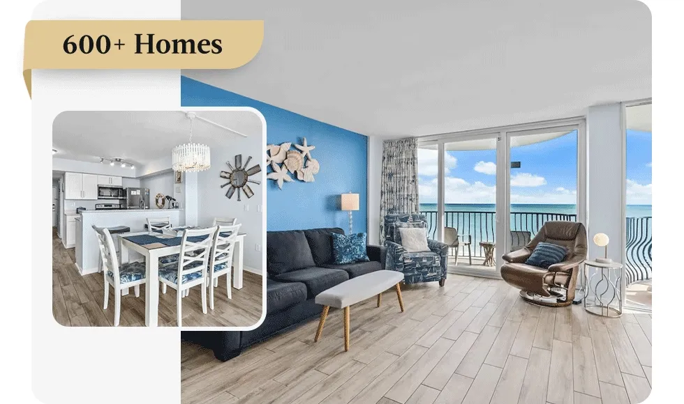 Explore over 600 stylish Myrtle Beach getaways, featuring sleek interiors and breathtaking ocean views.