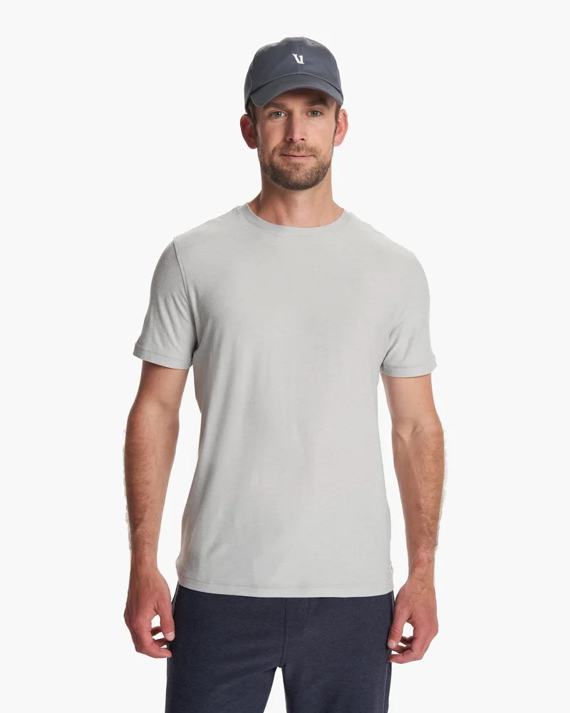 Image of Vuori Strato Tech T-Shirt | Platinum Heather | Large
