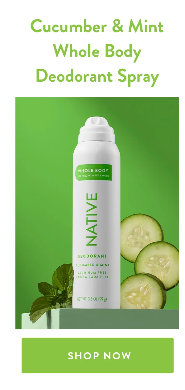 Cucumber & Mint Whole Body Deodorant Spray | SHOP NOW