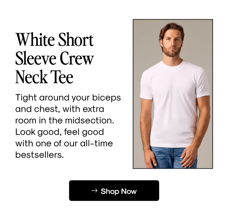 White Short Sleeve Crew Neck Tee