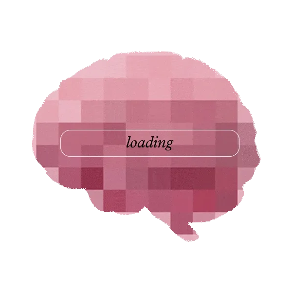 GIF of brain with loading progress bar