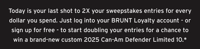 BRUNT UTV Sweepstakes