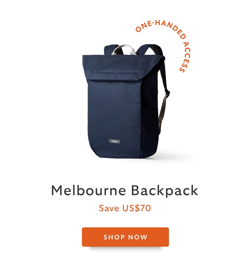 Melbourne Backpack [Starburst] One-handed access