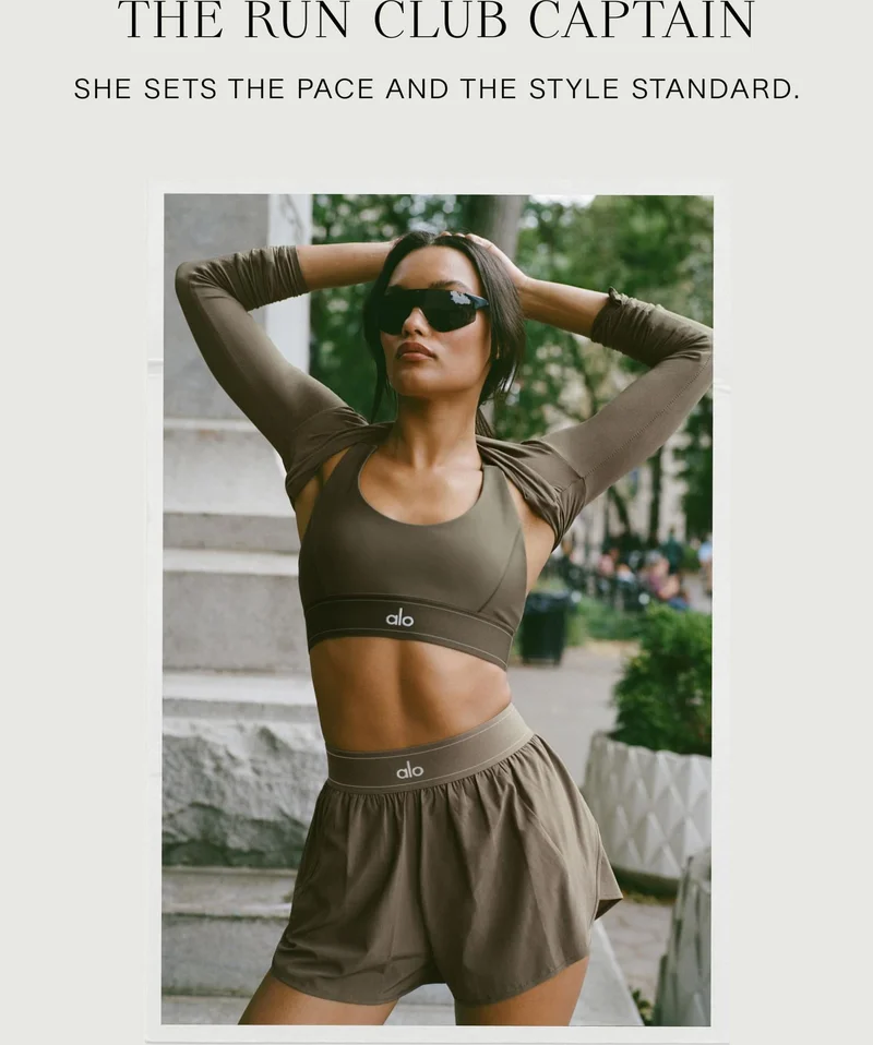 THE RUN CLUB CAPTAIN. SHE SETS THE PACE AND THE STYLE STANDARD.