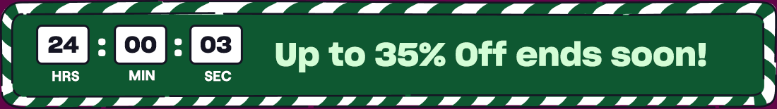 Up to 35% off ends soon!