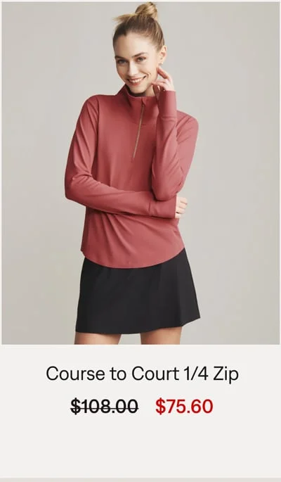 Course to Court 1/4 Zip