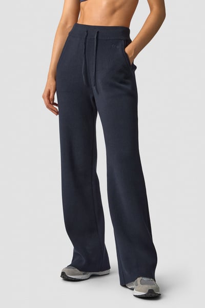 Image of Soft Knit Oversized Pants Navy