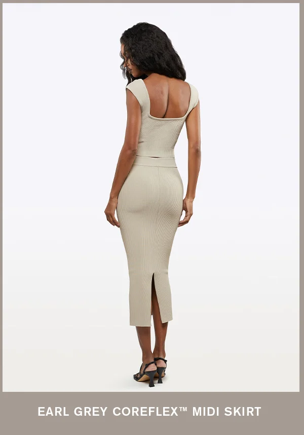 Earl Grey Coreflex™ Midi Skirt