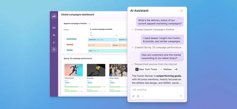 Interface with Assistant chat prompts
