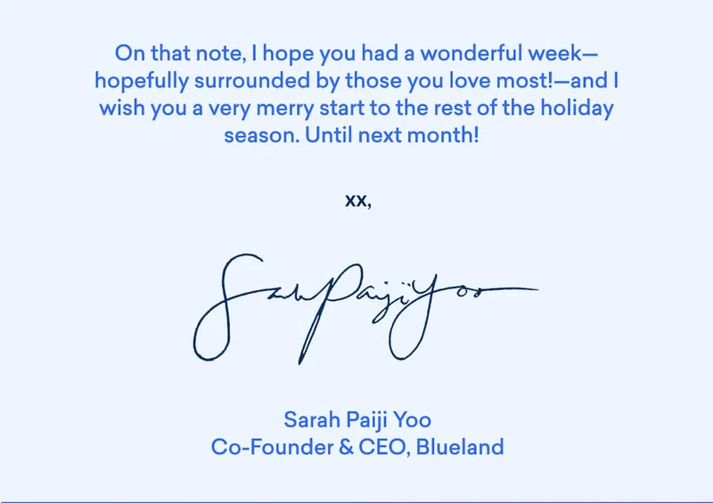 Until next month! xx, Sarah Paiji Yoo