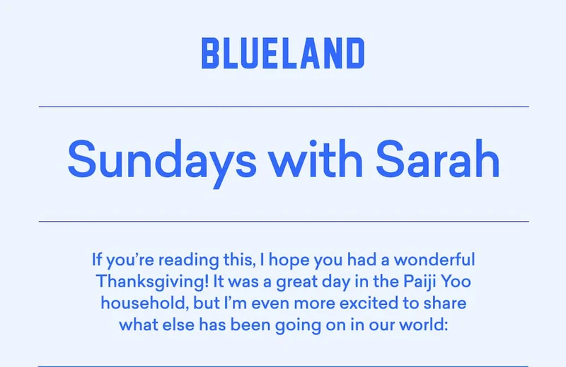 Sundays with Sarah