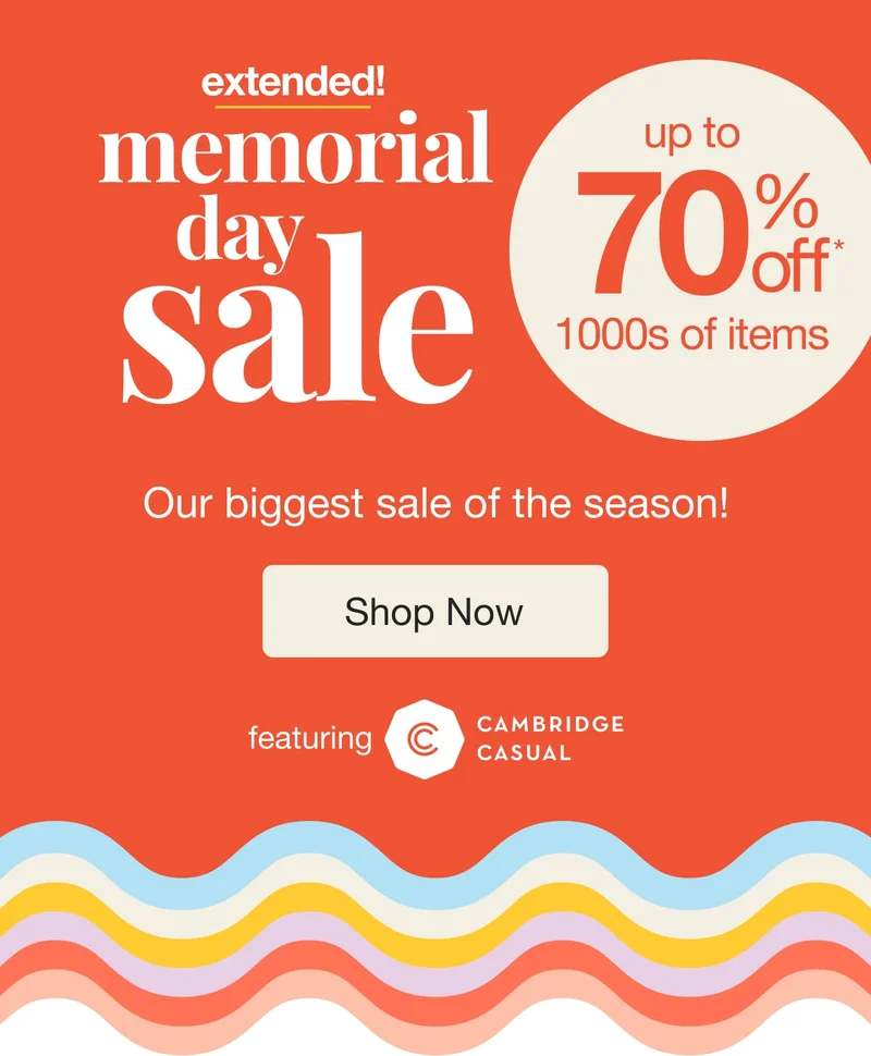 Memorial Day Sale Extended - Shop Now!