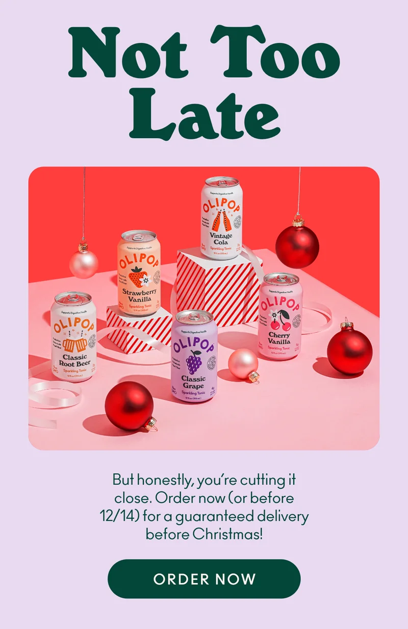 Not too late, but cutting it close. Order before 12/14 for guaranteed delivery before 12/25.