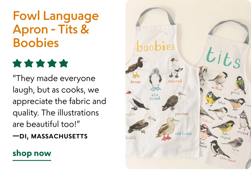 Fowl Language Apron- Tits & Boobies