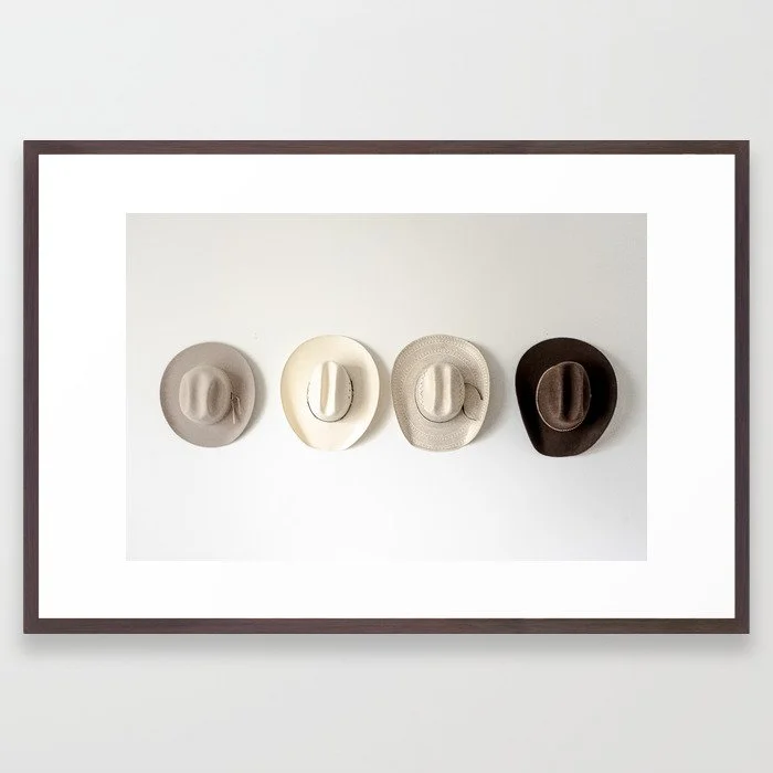 Cowboy Hat Wall Framed Art Print Framed Art Print