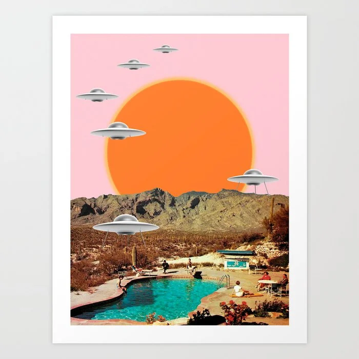 They've arrived! (UFO) Art Print Art Print