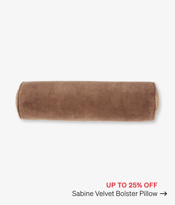 Shop Sabine Velvet Bolster Pillow
