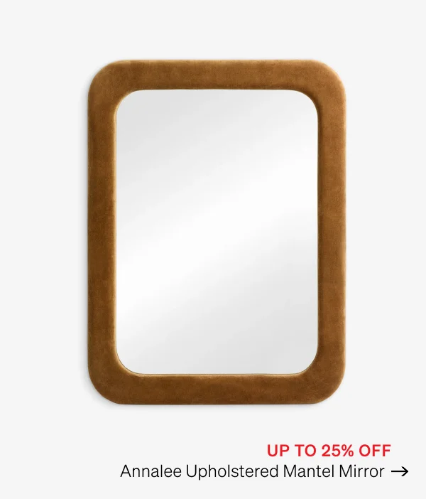 Shop Annalee Upholstered Mantel Mirror