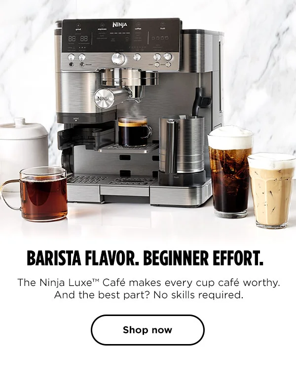 Barista flavor. Beginner effort. The Ninja Luxe™ Café makes every cup Café worthy. And the best part? No skills required.