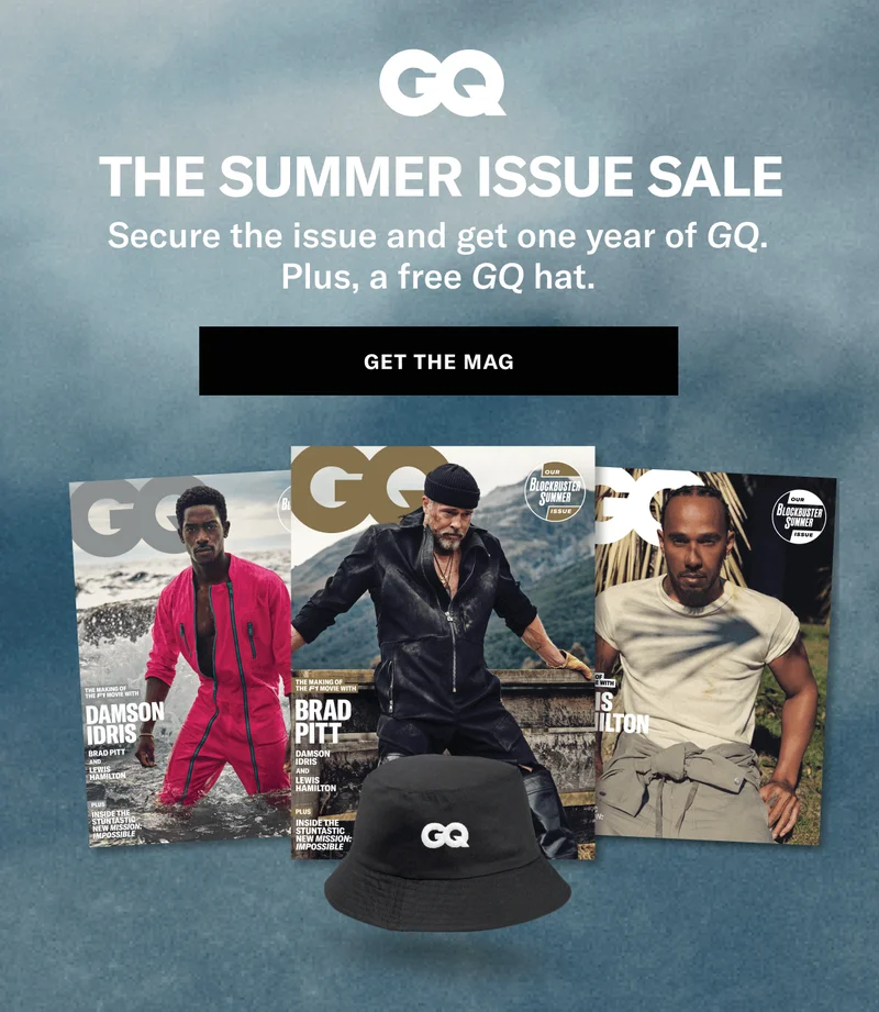 GQ. The Summer Issue Sale. Secure the issue and get one year of GQ. Plus, a free GQ hat. Get the mag.