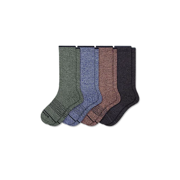Men's Merino Wool Blend Calf Sock 4-Pack