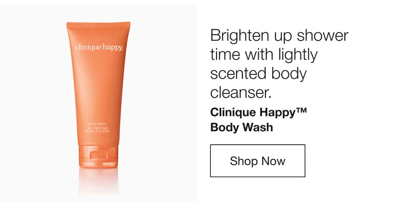 Brighten up shower time with lightly scented body cleanser. | Clinique Happy™ Body Wash | Shop Now