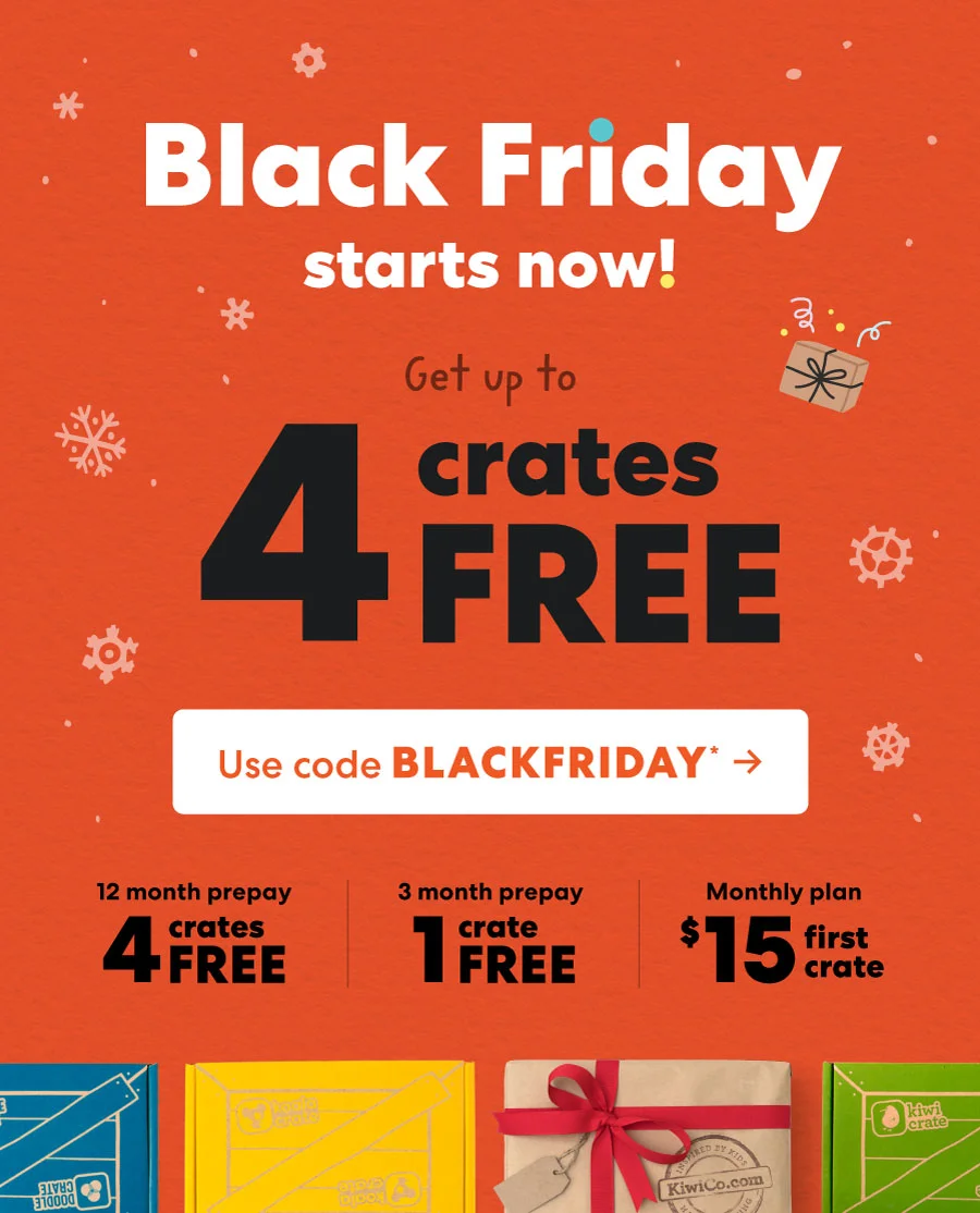 Black Friday starts now! Get up to 4 crates FREE! Use code BLACKFRIDAY