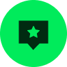Image Description: Graphic icon of a comment bubble.