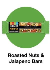 Roasted Nuts & Jalapeno Bars