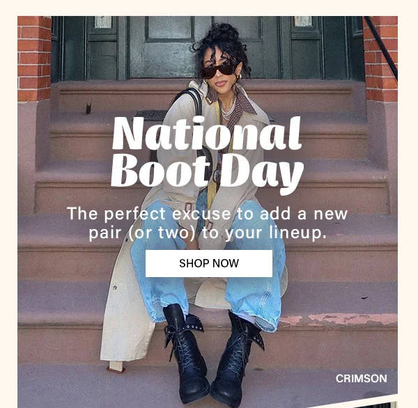 National Boot Day - Crimson