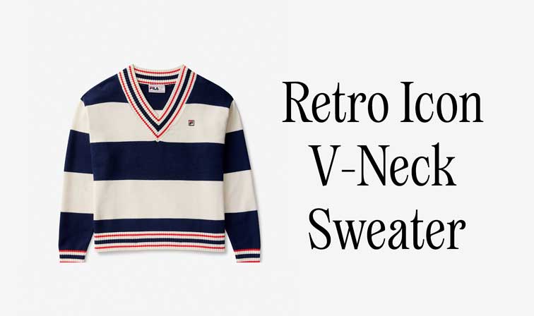 Women's Retro Icon V-Neck Sweater