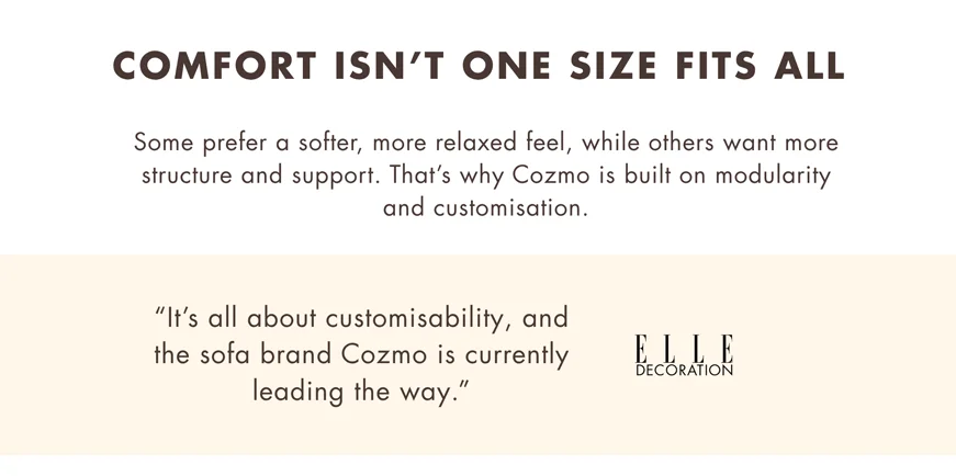 Comfort isn't one size fits all