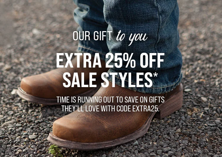 Our Gift To You: Extra 25% Off Sale Styles. Time is running out to save on gifts they’ll love with code discount code. Exclusions Apply.