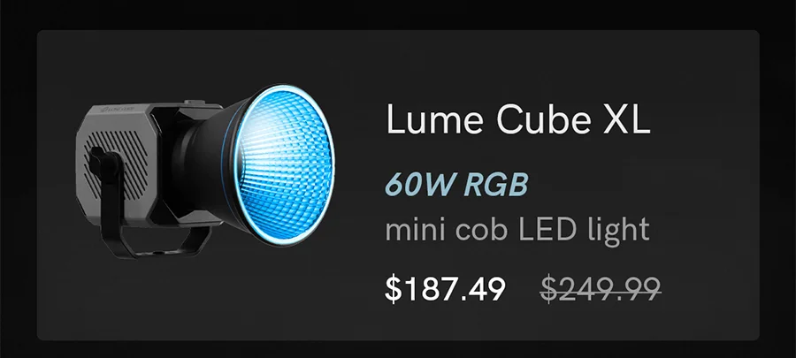 Lume Cube XL is now on sale for $187.49.