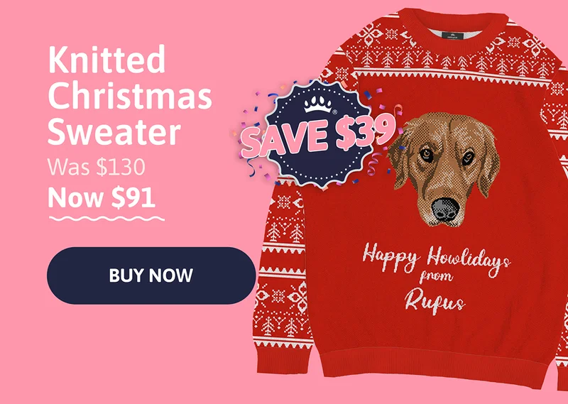 Knitted Christmas Sweater Was $130. NOW $91