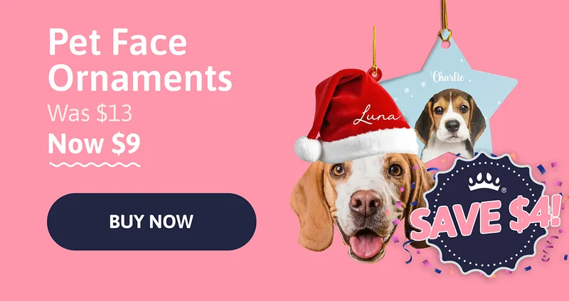Pet Face Ornaments. Was $13. NOW $9