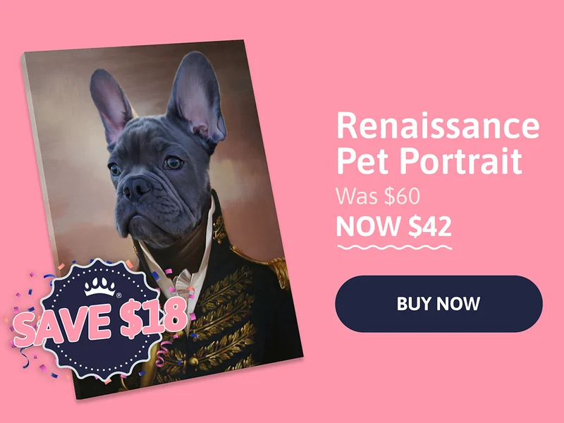Renaissance Pet Portrait. Was $60. NOW $42
