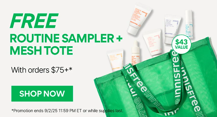 FREE ROUTINE SAMPLER + MESH TOTE WITH ORDERS $75+