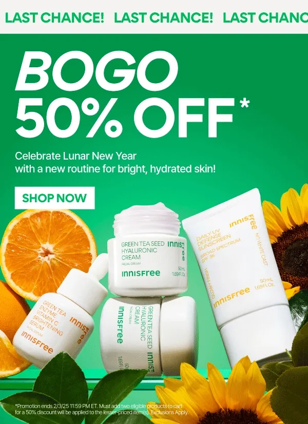 BOGO 50% OFF