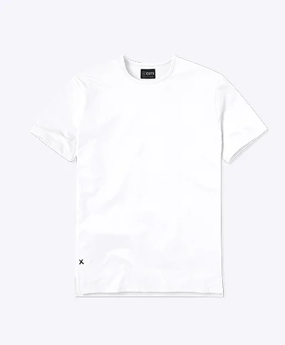 White AO Split-Hem Tee