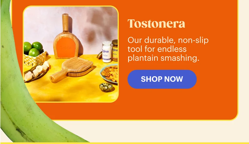 Tostonera Our durable, non-slip tool for endless plantain smashing. Shop Now.