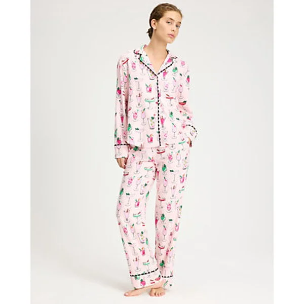 Holiday Cocktails Long Pj Set