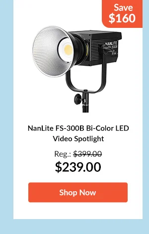 NanLite FS-300B Bi-Color LED Video Spotlight